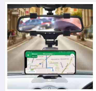 Car Phone Holder Car Rearview Mirror Mount Cellphone Stand 360 Degrees Smartphone Rear View Mirror Holder For Car Accessories